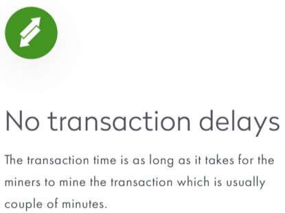 Snippet from the dFantasy website indicating the time delay for a transaction.