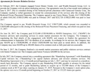 Lifestyle Delivery Systems' investor relations expenses. Snippet from June 30 MD&A report filed on August 29.