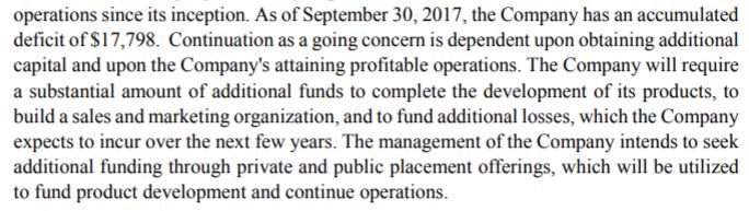 A note within Kalytera's latest financials.