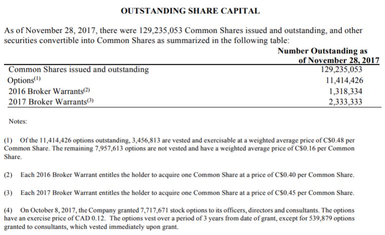 Kalytera Therapeutics share structure as of November 28, 2017.