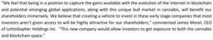 LottoGopher's comments from management on changing business to an investment firm.
