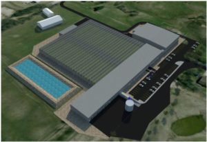 A rendering of the TGOD Hamilton facility.