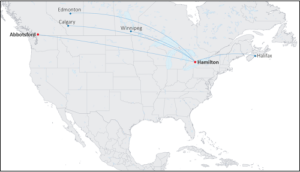 Canada Jetlines Flight Paths