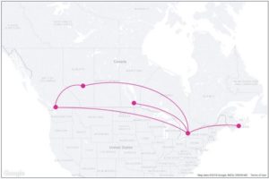 WestJet's Swoop Flight Paths