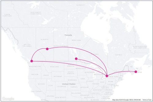 WestJet's Swoop Flight Paths