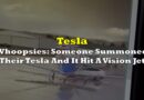 Whoopsies: Someone Summoned Their Tesla And It Hit A Vision Jet