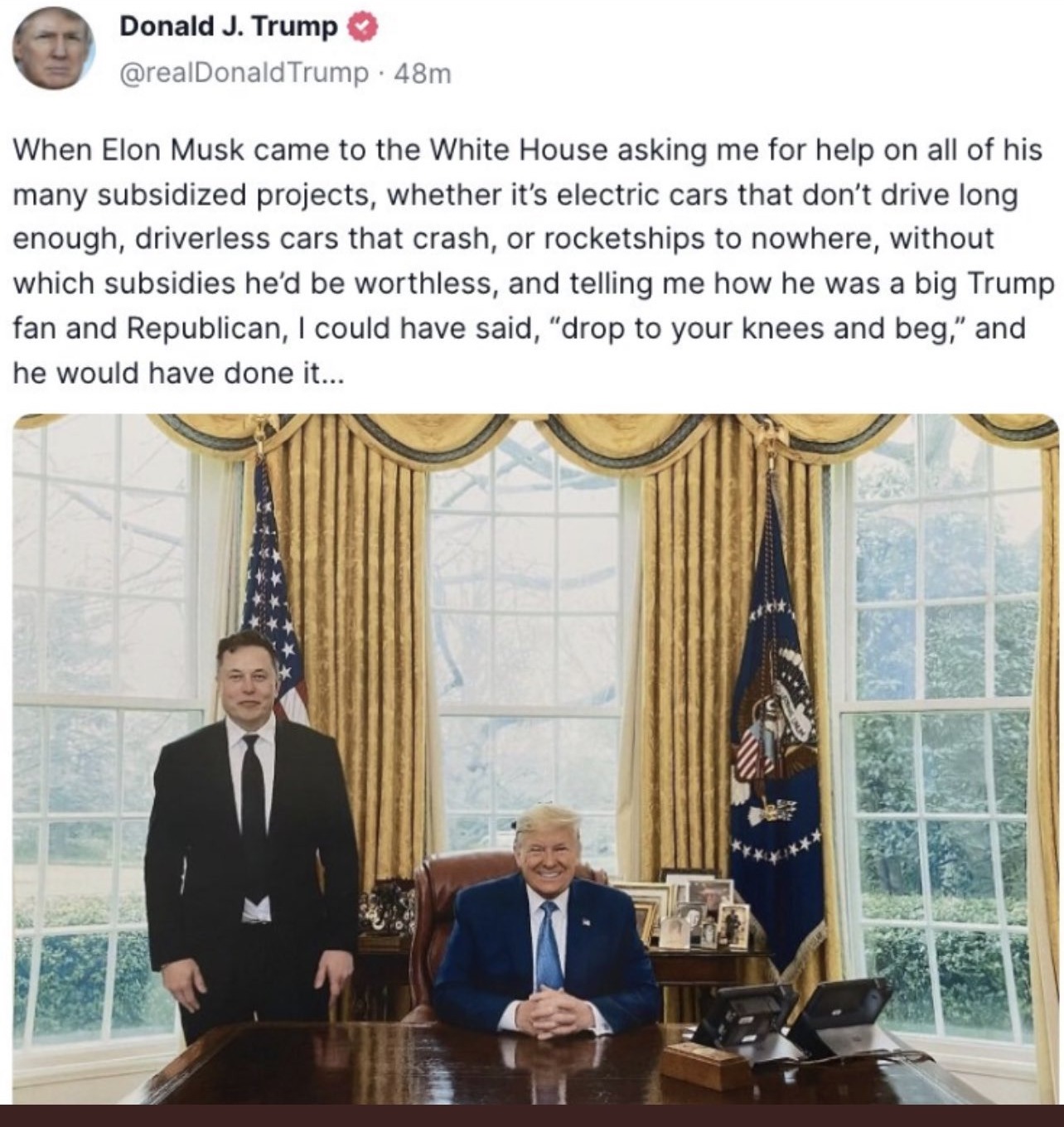 Donald Trump Fires Back, Says He Could’ve Asked Elon Musk To Drop To ...