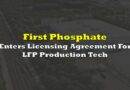First Phosphate Enters Licensing Agreement For LFP Production Tech