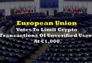 EU Votes To Limit Crypto Transactions Of Unverified Users At €1,000 While “BitMan” Lit Up The Eurotower With Bitcoin Logo