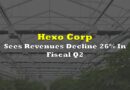 Hexo Sees Revenues Decline 26% In Fiscal Q2