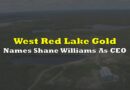 West Red Lake Gold Names Shane Williams As CEO