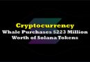 Crypto Whale Purchases $223 Million Worth of Solana Tokens