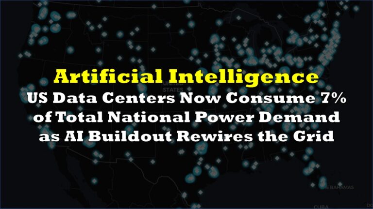 US Data Centers Now Consume 7% of Total National Power Demand as AI ...