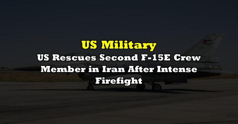 UPDATED: US Reportedly Rescues Second F-15E Crew Member in Iran After ...