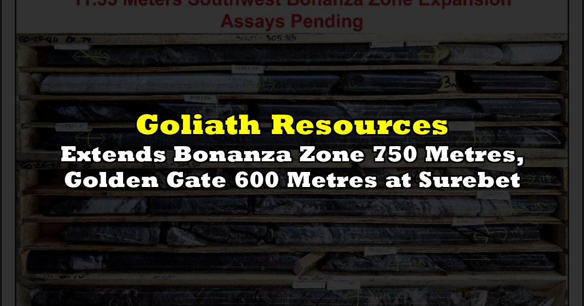 Extends Bonanza Zone 750 Metres, Golden Gate 600 Metres at Surebet