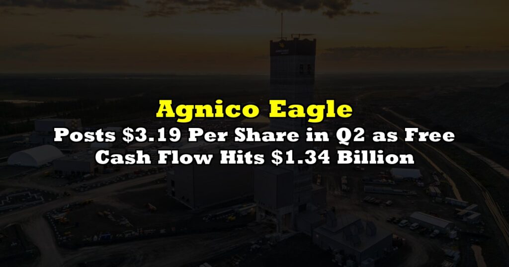 Posts $3.19 Per Share in Q2 as Free Cash Flow Hits $1.34 Billion