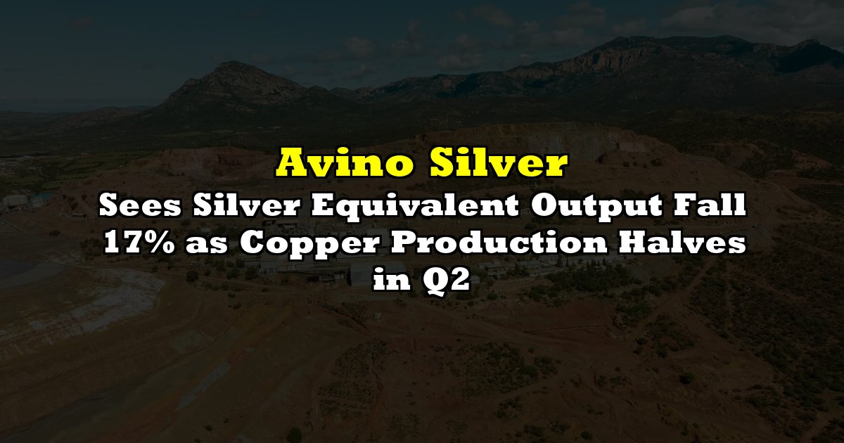 Sees Silver Equivalent Output Fall 17% as Copper Production Halves in Q2