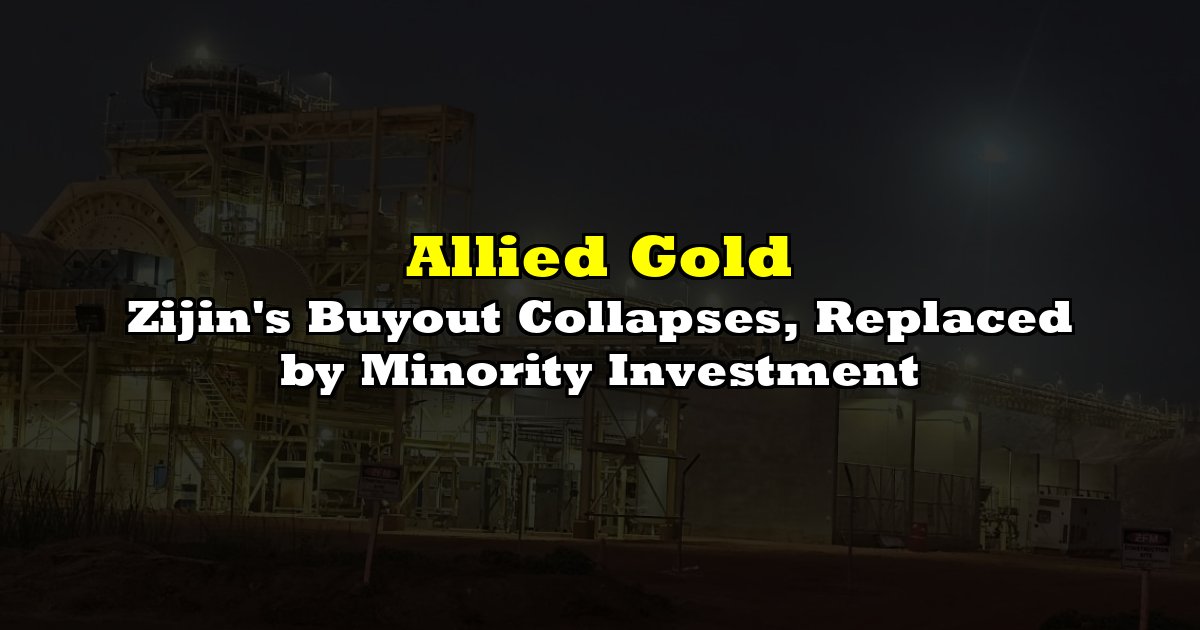 Zijin's Buyout Collapses, Replaced by Minority Investment
