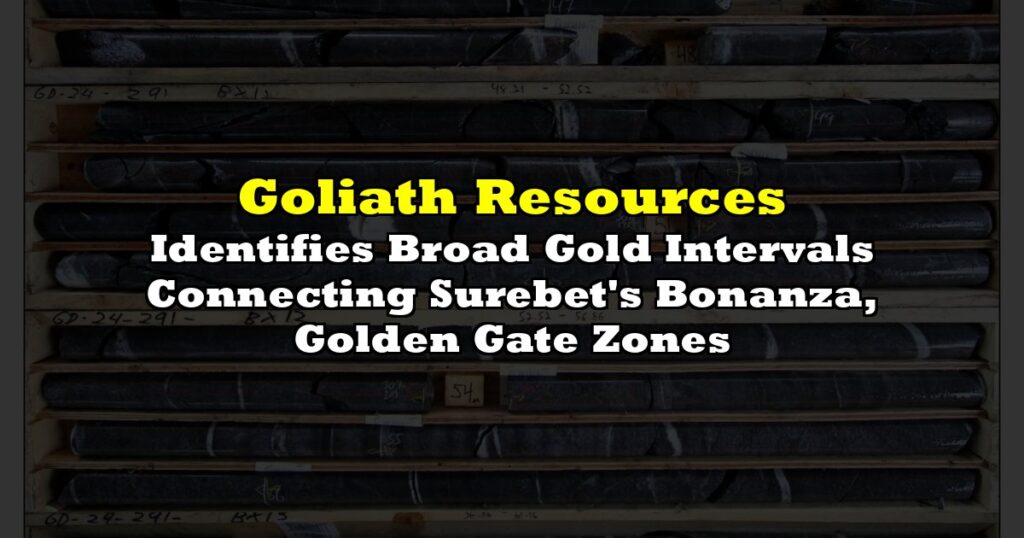 Identifies Broad Gold Intervals Connecting Surebet's Bonanza, Golden Gate Zones