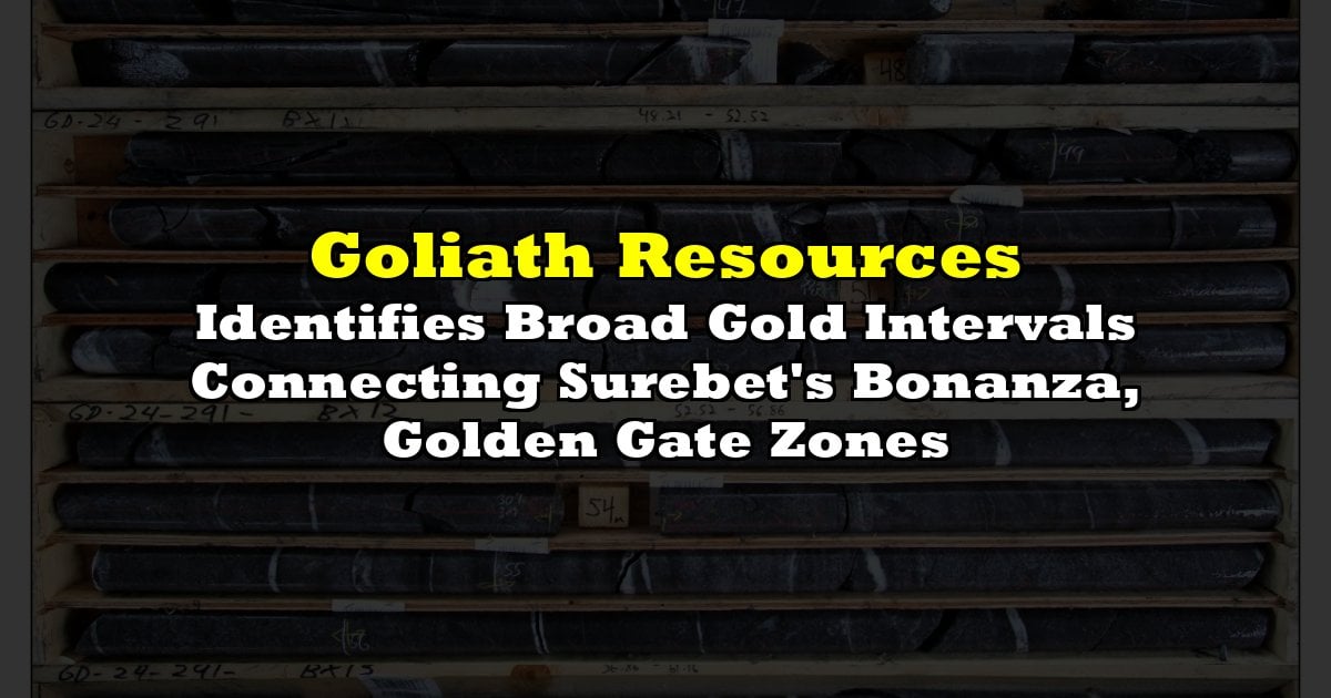 Identifies Broad Gold Intervals Connecting Surebet's Bonanza, Golden Gate Zones