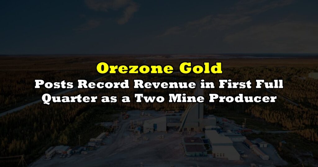 Posts Record Revenue in First Full Quarter as a Two Mine Producer