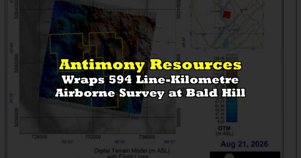 Wraps 594 Line-Kilometre Airborne Survey at Bald Hill