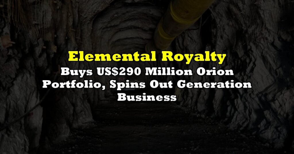 Buys US$290 Million Orion Portfolio, Spins Out Generation Business