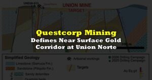 Defines Near Surface Gold Corridor at Union Norte