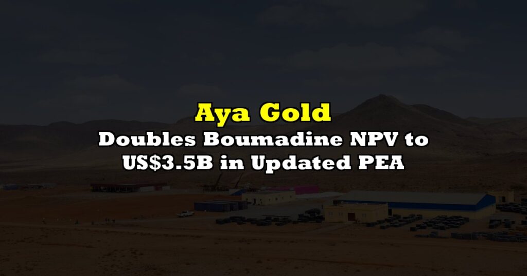Doubles Boumadine NPV to US$3.5B in Updated PEA