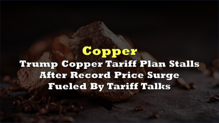 Trump Copper Tariff Plan Stalls After Record Price Surge Fueled By ...