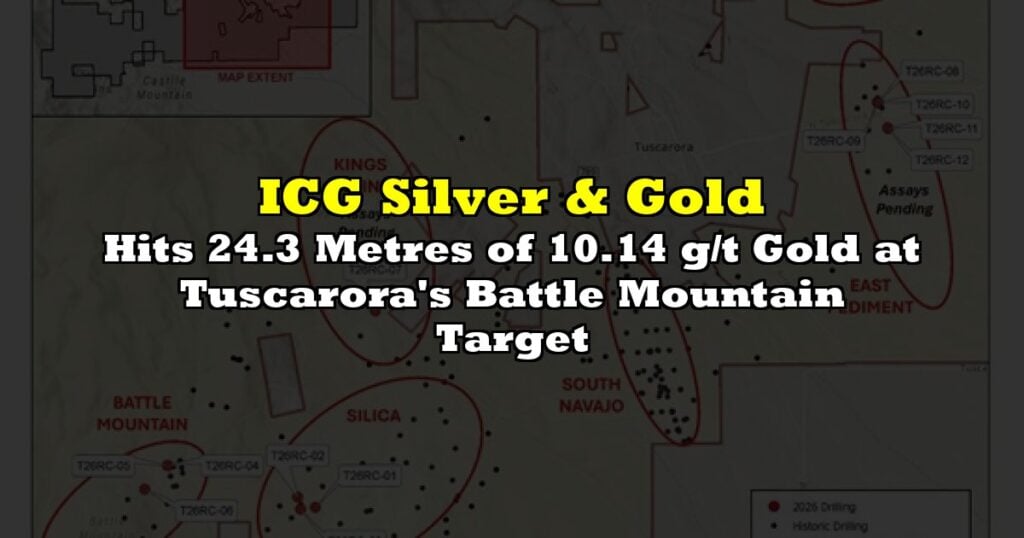 Hits 24.3 Metres of 10.14 g/t Gold at Tuscarora's Battle Mountain Target