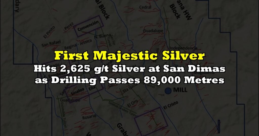 Hits 2,625 g/t Silver at San Dimas as Drilling Passes 89,000 Metres