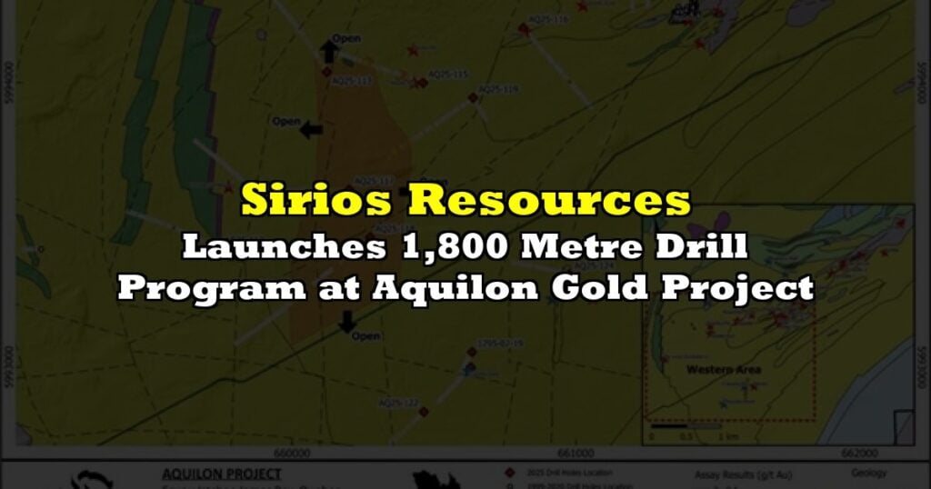Launches 1,800 Metre Drill Program at Aquilon Gold Project