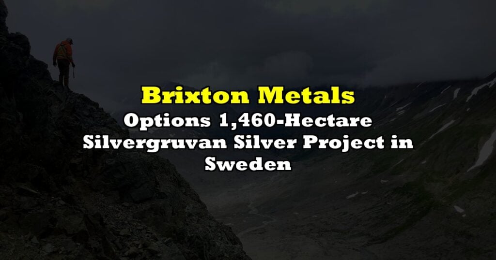 Options 1,460-Hectare Silvergruvan Silver Project in Sweden