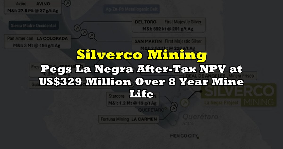 Pegs La Negra After-Tax NPV at US$329 Million Over 8 Year Mine Life
