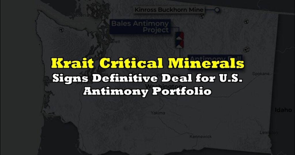 Signs Definitive Deal for U.S. Antimony Portfolio