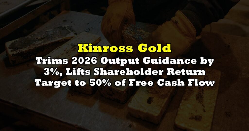 Trims 2026 Output Guidance by 3%, Lifts Shareholder Return Target to 50% of Free Cash Flow