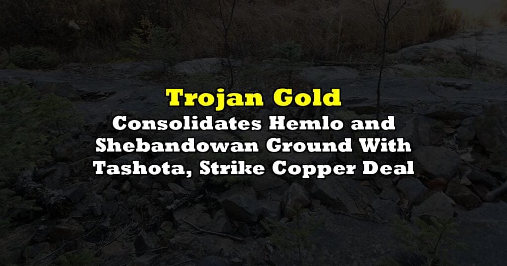 Consolidates Hemlo and Shebandowan Ground With Tashota, Strike Copper Deal
