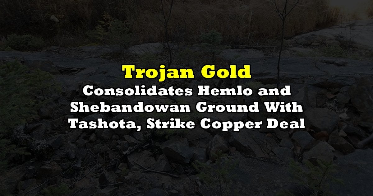 Consolidates Hemlo and Shebandowan Ground With Tashota, Strike Copper Deal
