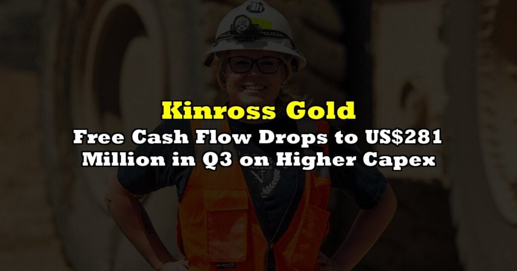 Free Cash Flow Drops to US$281 Million in Q3 on Higher Capex