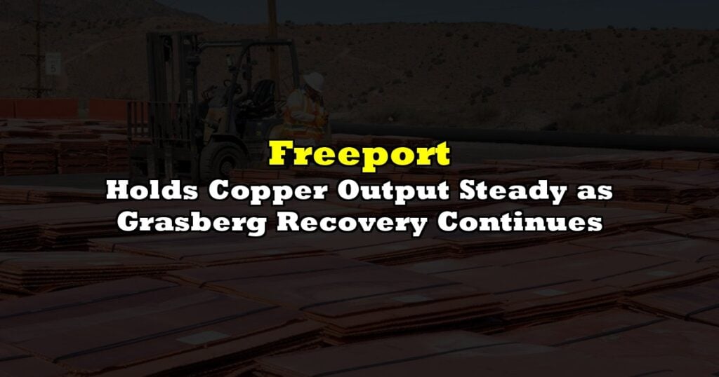 Holds Copper Output Steady as Grasberg Recovery Continues