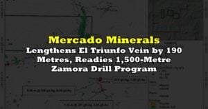 Lengthens El Triunfo Vein by 190 Metres, Readies 1,500-Metre Zamora Drill Program