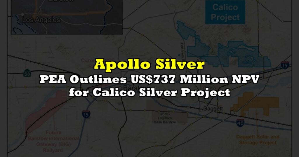 PEA Outlines US$737 Million NPV for Calico Silver Project
